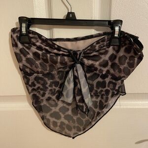 Leopard Print Sheer crop top